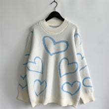 Load image into Gallery viewer, Heart Pattern Long Sleeve Sweater