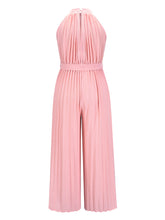 Load image into Gallery viewer, Cutout Tied Pleated Sleeveless Jumpsuit