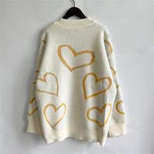 Load image into Gallery viewer, Heart Pattern Long Sleeve Sweater