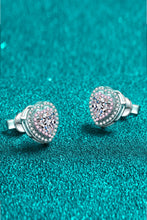 Load image into Gallery viewer, Moissanite Heart-Shaped Stud Earrings