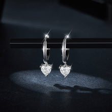 Load image into Gallery viewer, 1 Carat Moissanite 925 Sterling Silver Heart Earrings