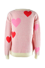 Load image into Gallery viewer, Angel Wings Heart Round Neck Droppped Shoulder Sweater