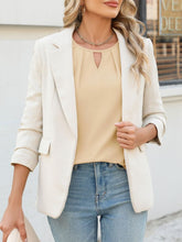 Load image into Gallery viewer, Cutout Round Neck Lace Long Sleeve Blouse