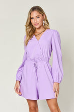 Load image into Gallery viewer, Double Take Full Size Drawstring Long Sleeve Romper