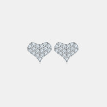Load image into Gallery viewer, Moissanite 925 Sterling Silver Heart Stud Earrings
