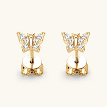 Load image into Gallery viewer, Moissanite 925 Sterling Silver Butterfly Stud Earrings