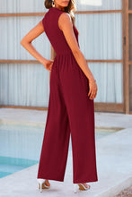 Load image into Gallery viewer, Mock Neck Sleeveless Wide Leg Jumpsuit