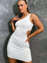 Load image into Gallery viewer, One Shoulder Cutout Mini Dress - hc