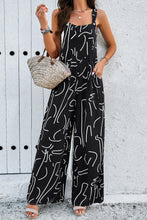 Load image into Gallery viewer, Devine Printed Wide Strap Jumpsuit with Pockets