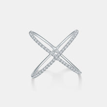Load image into Gallery viewer, 925 Sterling Silver Moissanite Crisscross Ring