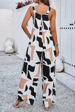 Load image into Gallery viewer, Devine Printed Wide Strap Jumpsuit with Pockets