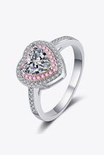 Load image into Gallery viewer, 1 Carat Moissanite Heart 925 Sterling Silver Ring