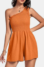Load image into Gallery viewer, Smocked Single Shoulder Romper