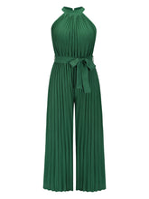 Load image into Gallery viewer, Cutout Tied Pleated Sleeveless Jumpsuit