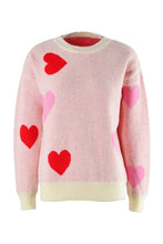 Load image into Gallery viewer, Angel Wings Heart Round Neck Droppped Shoulder Sweater