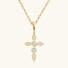 Load image into Gallery viewer, 925 Sterling Silver Moissanite Cross Pendant Necklace