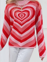 Load image into Gallery viewer, Heart Mock Neck Long Sleeve Sweater