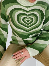 Load image into Gallery viewer, Heart Mock Neck Long Sleeve Sweater