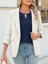 Load image into Gallery viewer, Cutout Round Neck Lace Long Sleeve Blouse