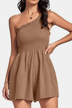 Load image into Gallery viewer, Smocked Single Shoulder Romper