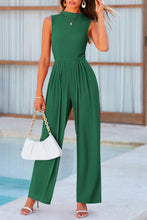 Load image into Gallery viewer, Mock Neck Sleeveless Wide Leg Jumpsuit