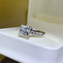 Load image into Gallery viewer, 3 Carat Moissanite 925 Sterling Silver Square Shape Ring