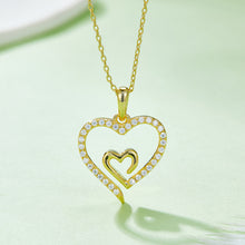 Load image into Gallery viewer, Moissanite 925 Sterling Silver Heart Pendant Necklace