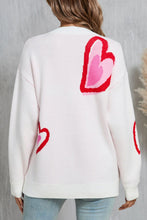 Load image into Gallery viewer, Angel Wings Heart Round Neck Long Sleeve Sweater