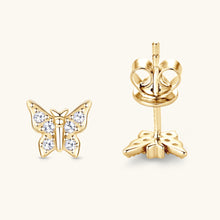 Load image into Gallery viewer, Moissanite 925 Sterling Silver Butterfly Stud Earrings