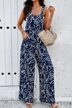 Load image into Gallery viewer, Devine Printed Wide Strap Jumpsuit with Pockets