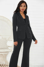 Load image into Gallery viewer, Lapel Collar Long Sleeve Blazer and Pants Set