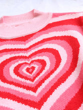 Load image into Gallery viewer, Heart Mock Neck Long Sleeve Sweater