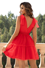 Load image into Gallery viewer, V-Neck Shoulder Detail Mesh Dress - hc