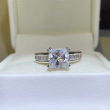 Load image into Gallery viewer, 3 Carat Moissanite 925 Sterling Silver Square Shape Ring