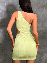 Load image into Gallery viewer, One Shoulder Cutout Mini Dress - hc