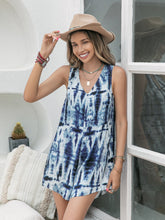 Load image into Gallery viewer, Tie-Dye V-Neck Sleeveless Romper