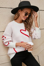 Load image into Gallery viewer, Angel Wings Heart Dropped Shoulder Long Sleeve Sweater