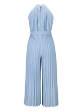 Load image into Gallery viewer, Cutout Tied Pleated Sleeveless Jumpsuit