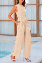 Load image into Gallery viewer, Mock Neck Sleeveless Wide Leg Jumpsuit