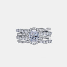 Load image into Gallery viewer, 3 Carat Moissanite 925 Sterling Silver Layered Ring