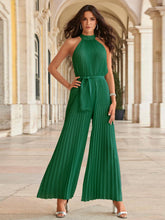 Load image into Gallery viewer, Cutout Tied Pleated Sleeveless Jumpsuit