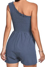 Load image into Gallery viewer, Smocked Single Shoulder Romper