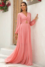 Load image into Gallery viewer, Twist Front Cutout Long Sleeve Dress