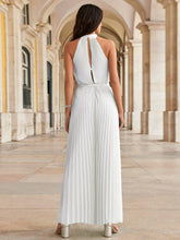 Load image into Gallery viewer, Cutout Tied Pleated Sleeveless Jumpsuit