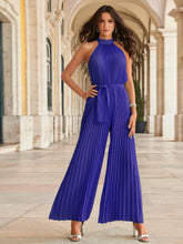 Load image into Gallery viewer, Cutout Tied Pleated Sleeveless Jumpsuit