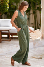 Load image into Gallery viewer, Surplice Wide Strap Jumpsuit with Pockets