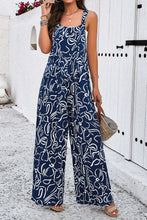 Load image into Gallery viewer, Devine Printed Wide Strap Jumpsuit with Pockets