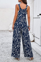 Load image into Gallery viewer, Devine Printed Wide Strap Jumpsuit with Pockets