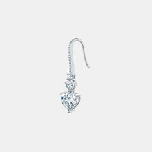 Load image into Gallery viewer, 5.44 Carat 925 Sterling Silver Moissanite Heart Drop Earrings