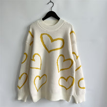 Load image into Gallery viewer, Heart Pattern Long Sleeve Sweater